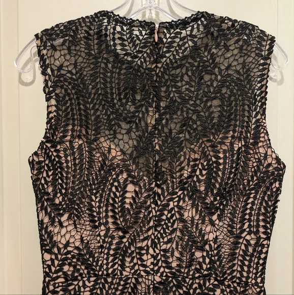 Dress the Population Shane Black Vine Lace Midi Dress Size Small - Picture 6 of 10